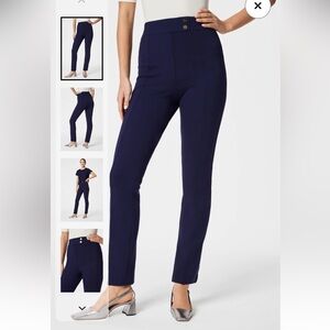 Spanx Ponte Button Tab Black Trousers